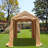 7X12ft Outdoor Portable Gazebo Storage Shelter Shed With 2 Roll Up Zipper Doors & Vents Carport For Motorcycle Waterproof And UV Resistant Anti-Snow Portable Garage Kit Tent-112831142-112831143