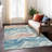 Machine Washable Indoor/Outdoor Claudian ACN1623 Teal Rug-109535764