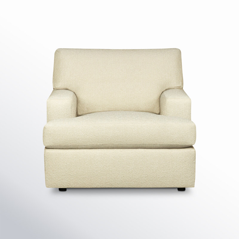 Cleo Upholstered Custom Accent Chair, Davis Pearl Performance Bouclé