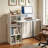 43.5" Sturdy Space-Saving Modern Home Office Computer Writing Workstation Desk With Integrated Power Outlet & USB Charging Station, Built-In Ergonomic Monitor Stand Riser, Multi-Purpose Work Desk For Gaming Study Dorm Small Apartment Co-Working Spaces