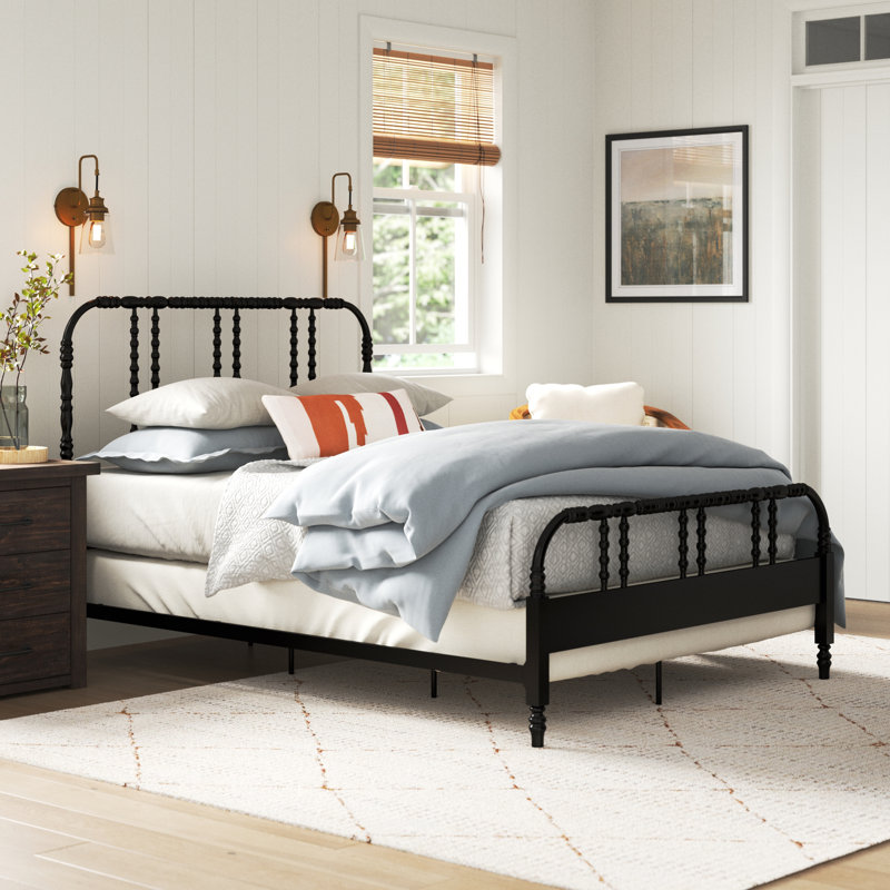 Bed, Black, Queen