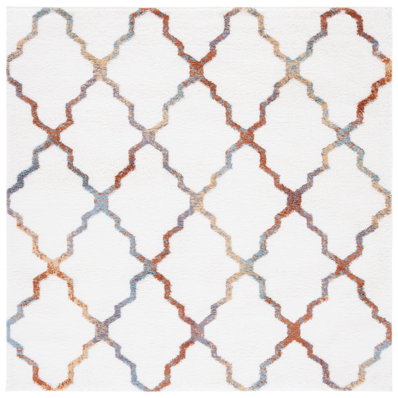 Berber Shag Performance Geometric Rug, Square 7'