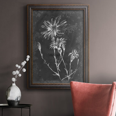 Slate Floral III - reproduction d'art sur toile encadrée