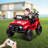GarveeHome 12V Ride On Truck Car, 2WD Electric Car with Remote Control, Toddler Battery Powered Ride On Toy with Spring Suspension, LED Lights, Music, Battery Display for Kids 3-8, Red-122552494