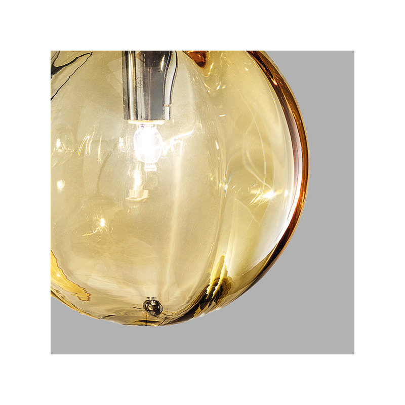 Puppet Ring Suspension 15 Crystal Transparent Matt Gold 3 G9 Ul, Amber Transparent, Matte Black Nickel