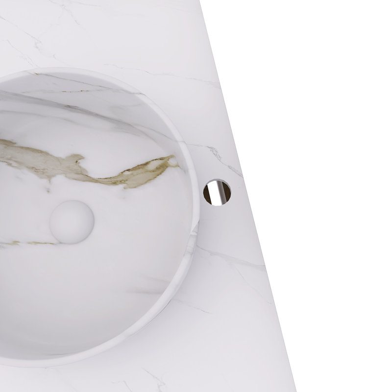 Meuble-lavabo mural 60 po Woodgrain, Naturel