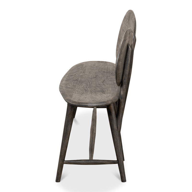 Melva Solid Wood Dining Bench, Gray