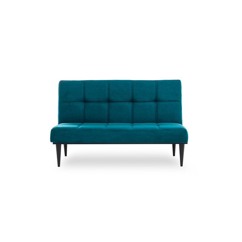 Canapé-lit rembourré 57,5 po, 100% polyester vert pétrole