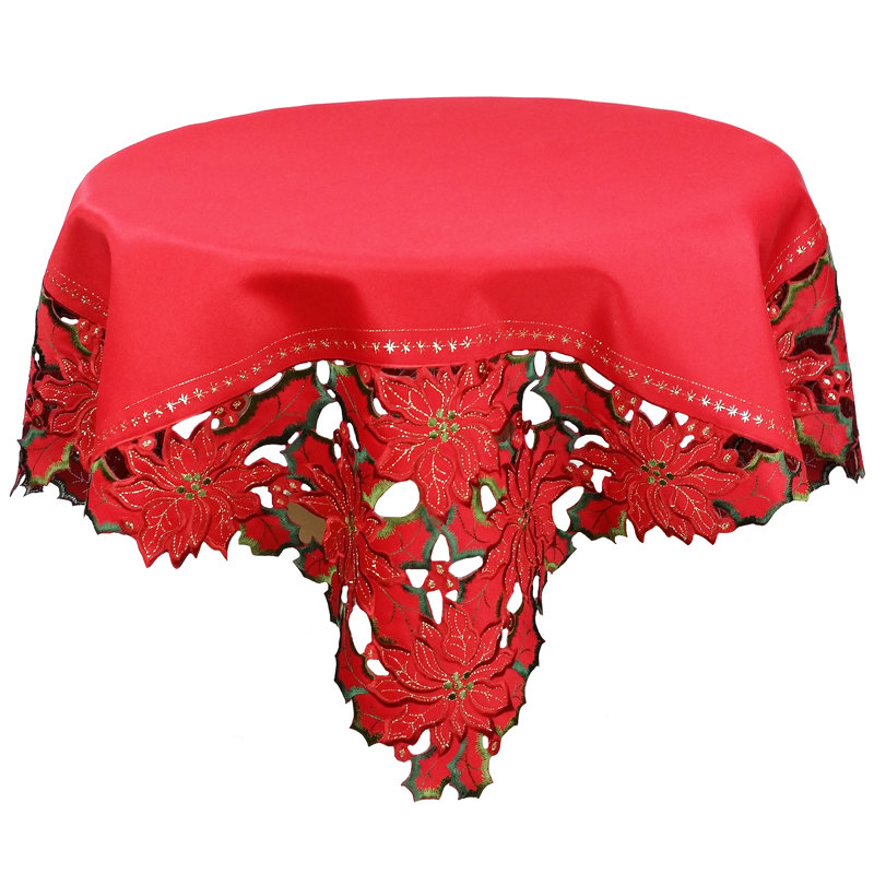 Dessus de table salle de bain brodé