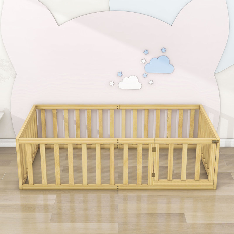 Freta Wood Bed Frame, Natural, Twin