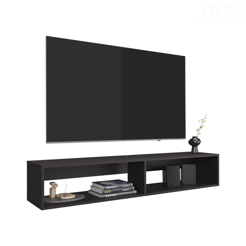 Meuble télé avec 2 tablettes, meuble télé