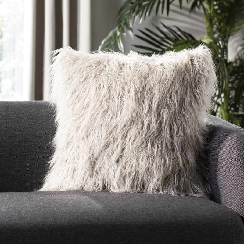 Reversible Throw Pillow, Gray