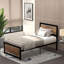 Sacaton Single Size Metal Bed Frame with Headboard & Footboard For Adults