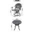 5 tables de salle à manger en aluminium toutes saisons - 4 chaises avec fonction pivotante et table ronde de 30,71 po pour le jardin extérieur idéal pour l'expérience