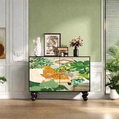 Élégante armoire de rangement avec grand plateau
