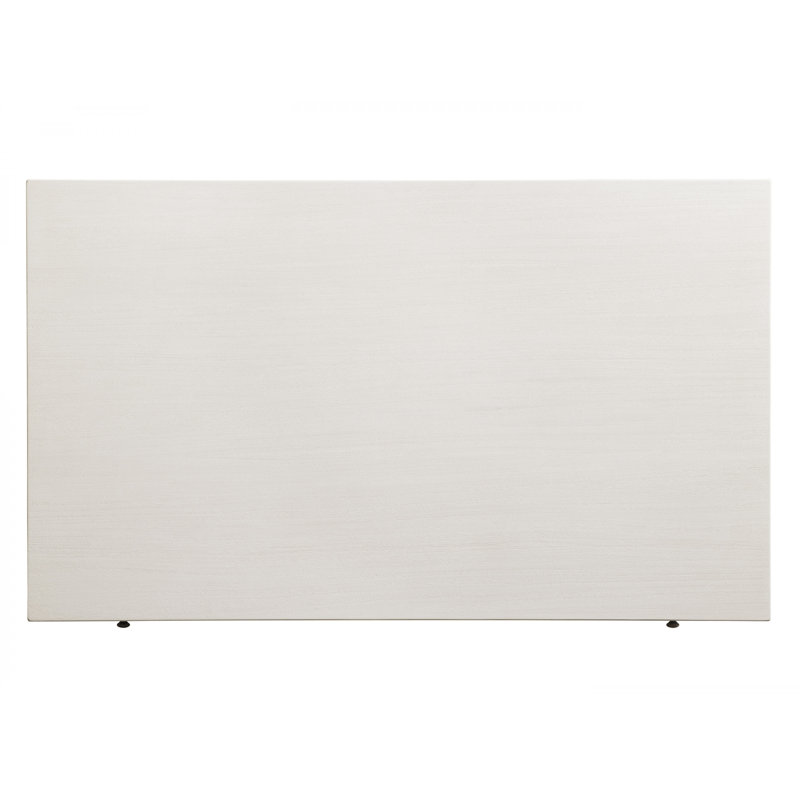 Transitional Shell White Mahogany Rectangular Coffee Table with Storage