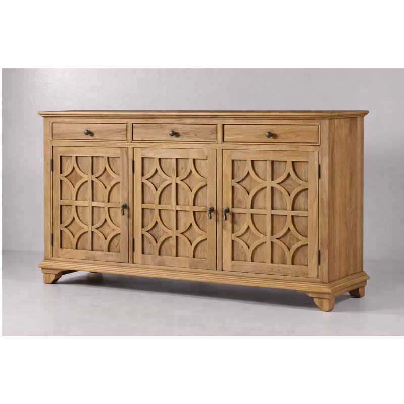 70" Sideboard Solid Wood Oak, Oak