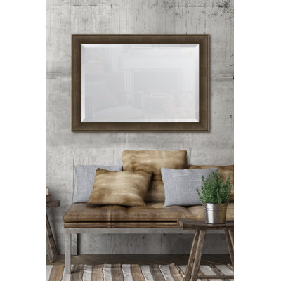 Miroir mural à cadre en résine de charbon de bois