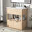 Bathroom Vanity with Sink Top, Open Storage Shelf, and Two Drawers-383599827-383599662