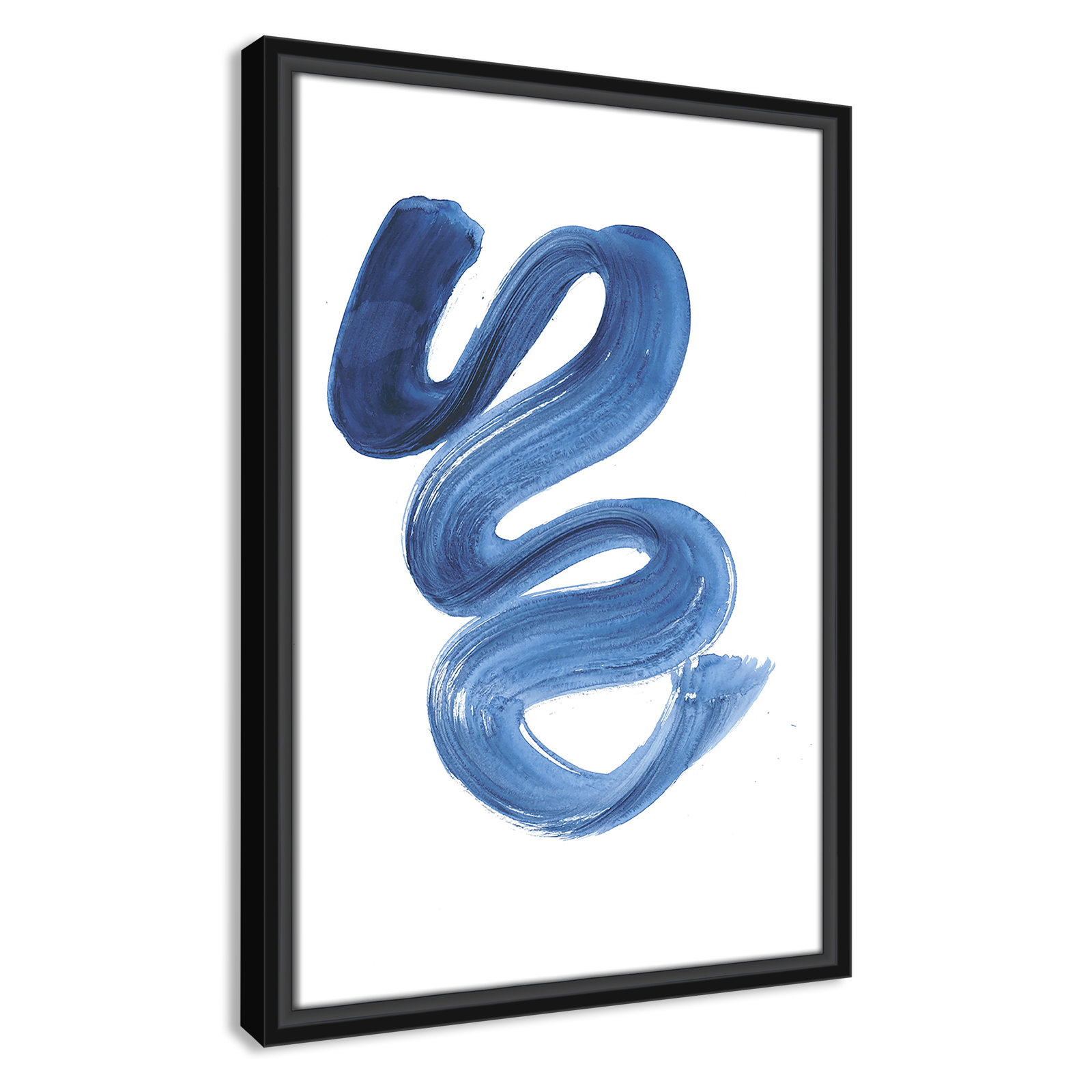 Coppola "Slinky Indigo II" Print by Filippo Ioco, 19.5" H x 13.5" W x 2" D, Black Framed Canvas