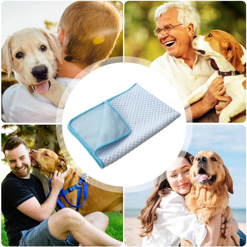 Tapis de refroidissement pour chien Summer Cool, H 19,7 po x l 23,6 po x P 0,93 po, Bleu