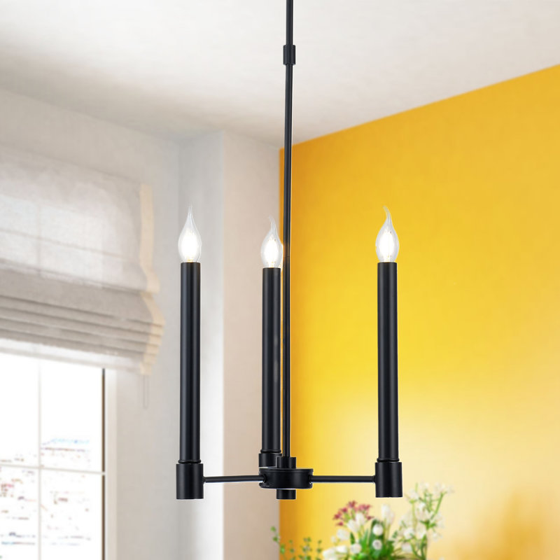 Lustre classique à 3 lumières de style bougie Dyle