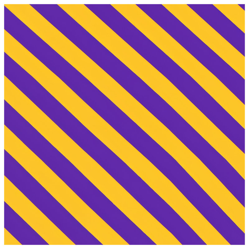 Coussins décoratifs mauves à rayures diagonales jaunes, 26 x 26 pouces