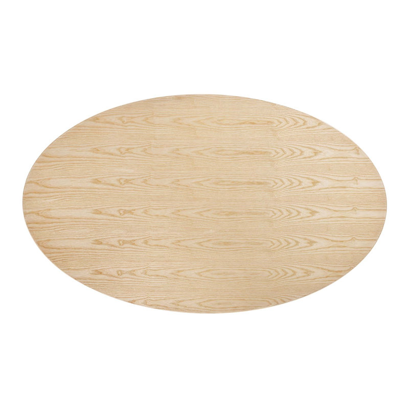 Table de salle à manger Silver Orchid Fein, H 29,5 po x l 47 po x L 78 po, Naturel, Noir