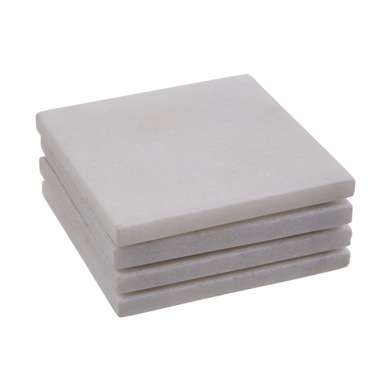 Marble Square 4 Piece Coaster Set