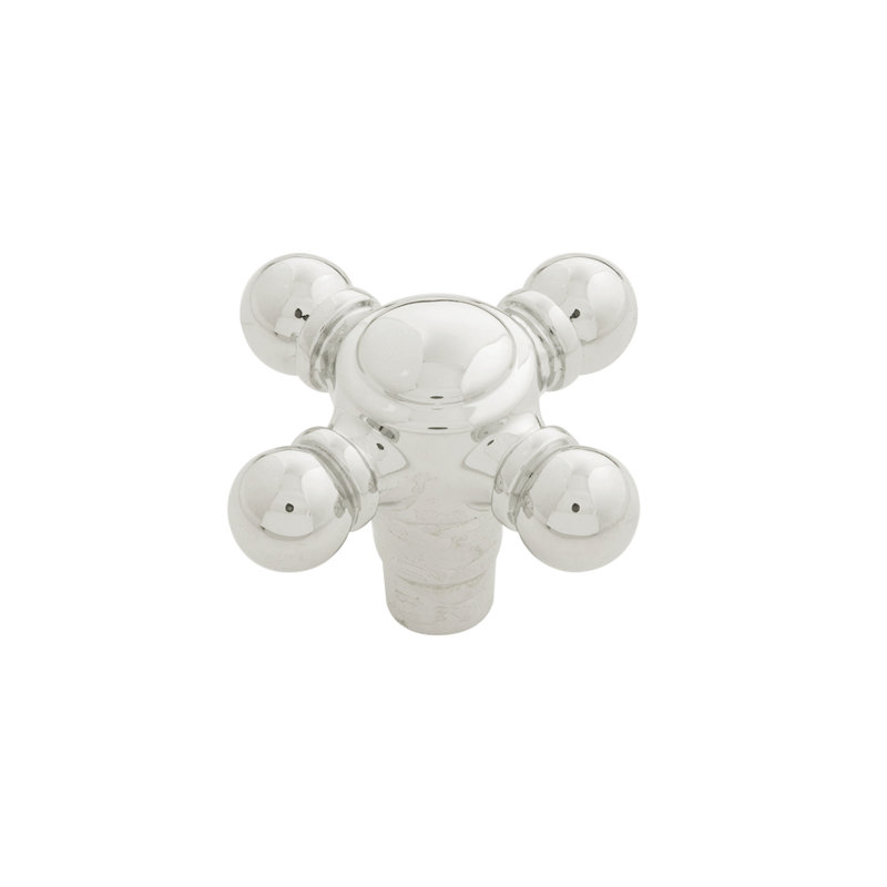 Fuller Collection Designer Knob - Traditional Hardware for Drawers & Cabinets, Polished Nickel, 1 11/16"