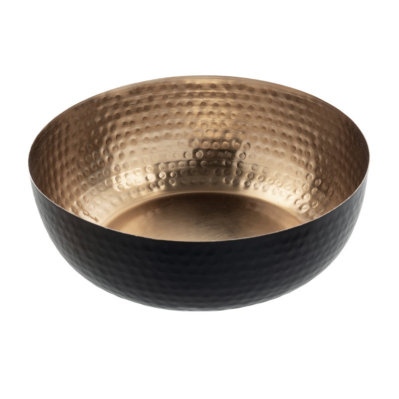 Decorative Black Hammered Table Fruit Bowl