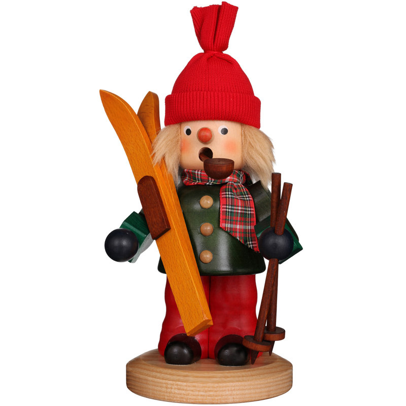 Boy Skier Incense Burner