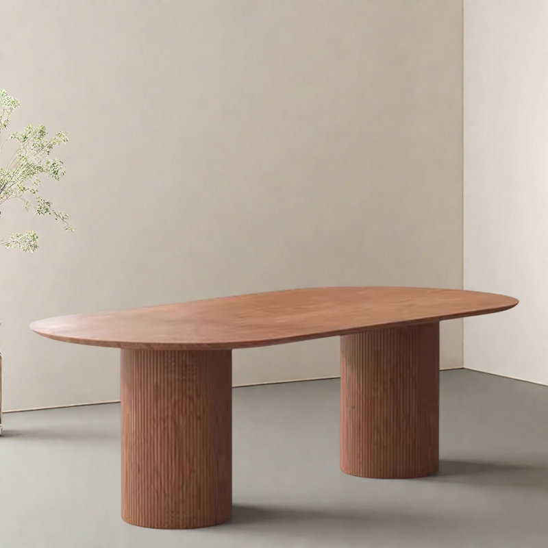 Luxury Oak Dining Table - Minimalist Style., 29.53" H x 94.49" L x 35.43" W