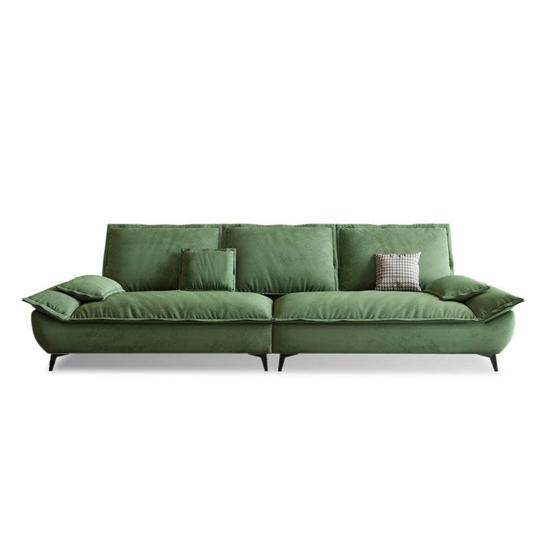 Coussin modulaire vert 100% polyester, H 31,5 po x l 110,24 po x P 47,24 po