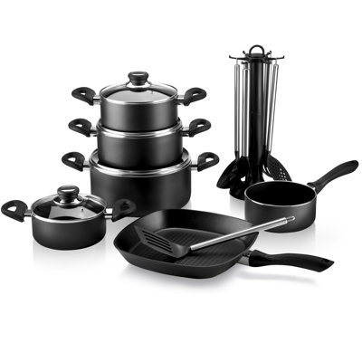 17-tlg. Kochgeschirr-Set aus Aluminium