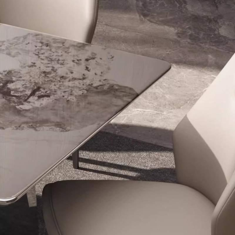Minimalist light luxury dining table, 29.5"H x 86.6"L x 39.3"W