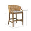 Tabouret de comptoir fabriqué à la main en rotin H 25 po-1201825667