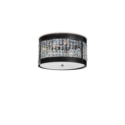 Faux Leather Flush Mount