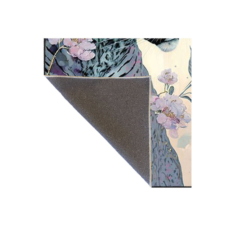 Tapis décoratif moderne à motif tigre lavable à la machine, Sous-tapis rectangulaire 2 pi 6 po x 4 pi 11 po