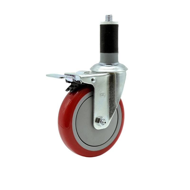 Locking Caster Replacement, Red