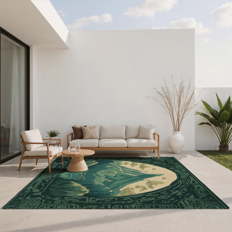 Tapis intérieur et extérieur Guardian's Embrace, Rectangle 1 pi 6 po x 2 pi 6 po