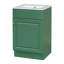 Meuble-lavabo de 20 po avec lavabo, meuble-lavabo avec tablette de porte et tablette réglable, vert-490855122-490855121