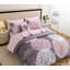 Ensemble d'édredon rose et gris à motif floral réversible 8 pièces Koniroom-123033765-123033769