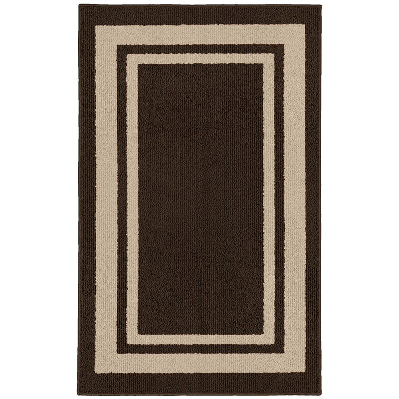 Tapis brun / beige Ertan, Rectangle 2 pi x 3 pi 3 po