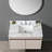 43  Marble Vanity Top, Bathroom Vanity Top With Undermount Rectangular Middle Sink And 4" Height Backsplash, Pre-Drilled 8  Faucet Hole Spread Vanity Top, Carrara White With Veins