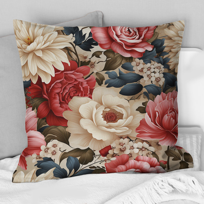 Coussin Beige, H 16 po x l 16 po