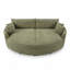 Très grand canapé-lit double 102,3 po, causeuse rembourrée en velours côtelé avec assise profonde, coussins à ressorts ensachés et ports USB-129380451