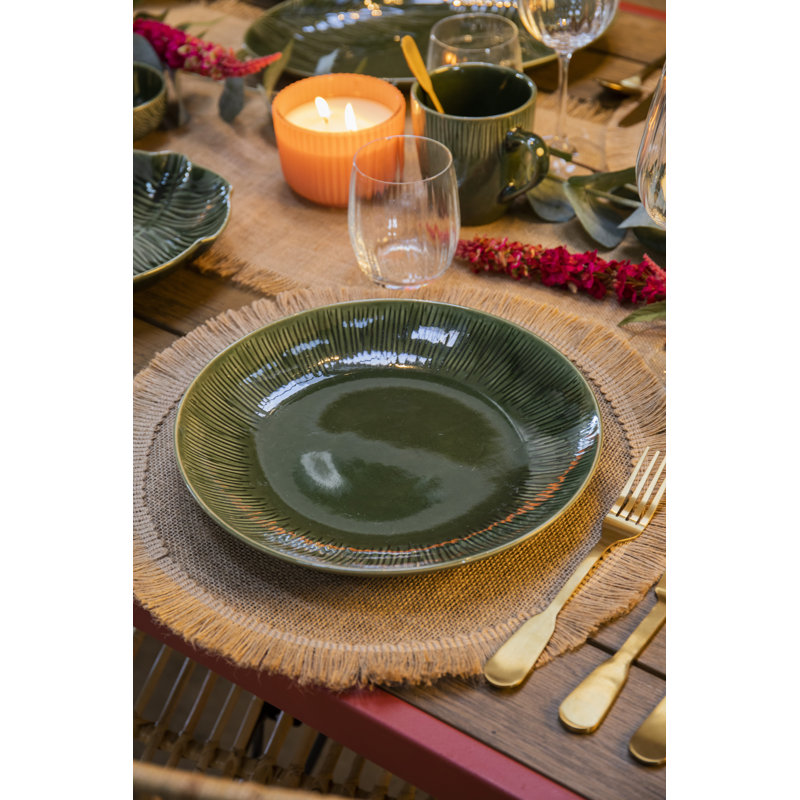 Mikasa Round Hessian Placemats, Set of 4, Natural, 38cm