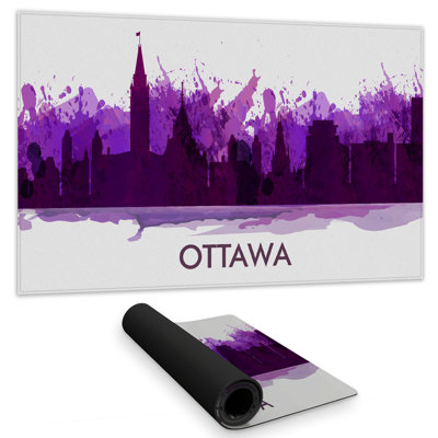 Paint Splash Silhouette of Ottawa - Cities Office Gaming Mat
