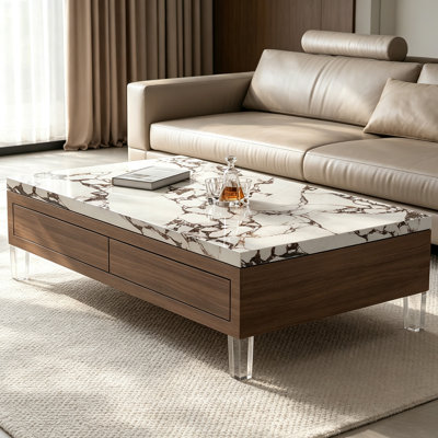 Table basse moderne en acrylique minimaliste moderne